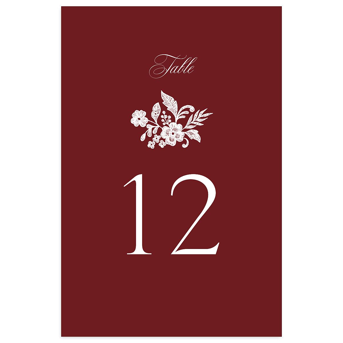 Ornate Lace Table Numbers