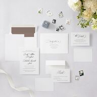 Exquisite Calligraphy Wedding Invitations Pure White Signature Blank No Standard