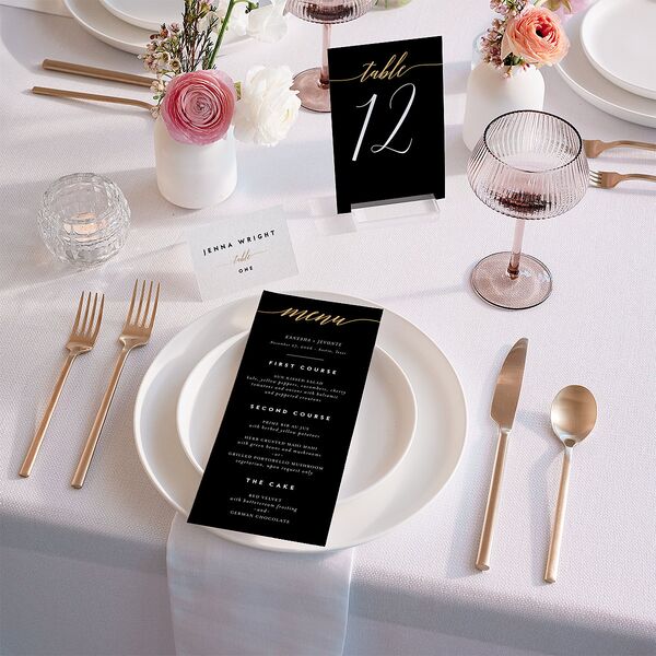 We Do Foil Table Numbers Gold Midnight Signature
