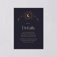 Celestial Galaxy Wedding Event Detail Cards Dark Navy Signature Standard