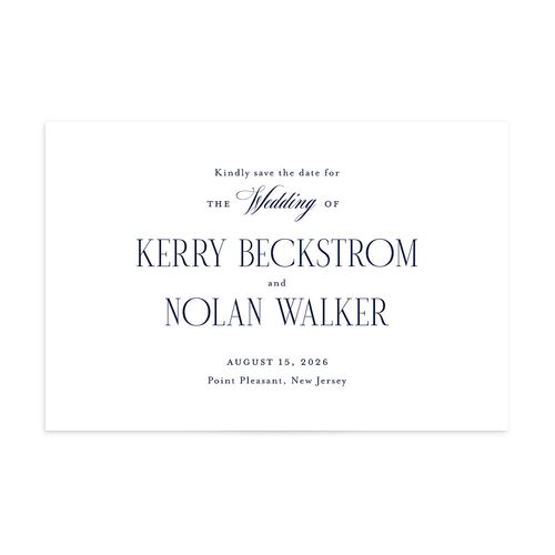 Cosmopolitan Save the Date Postcards Navy