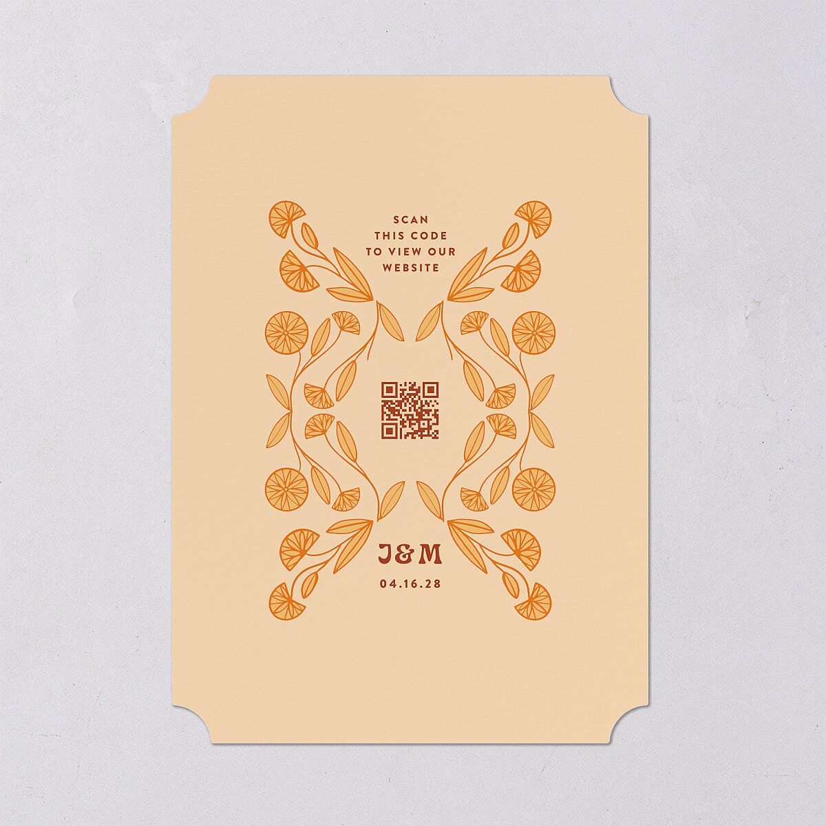 Wedstock Save the Date Cards Red Clay Signature smooth Blank No