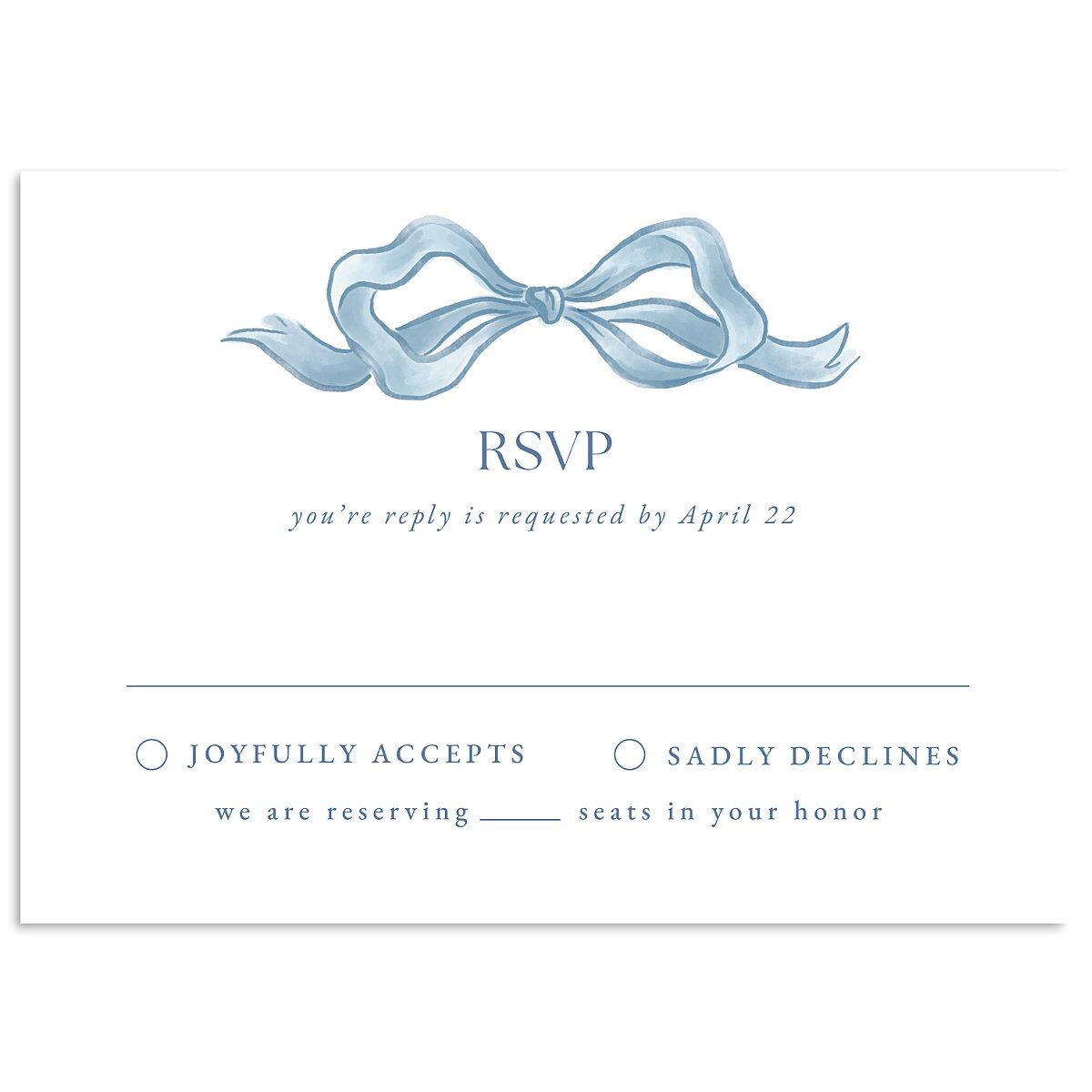 Vintage Bow Wedding Response Cards