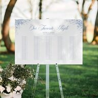 Vintage Florals Standard Seating Chart Large Regency Blue Standard Indoor Foam Core L Seating