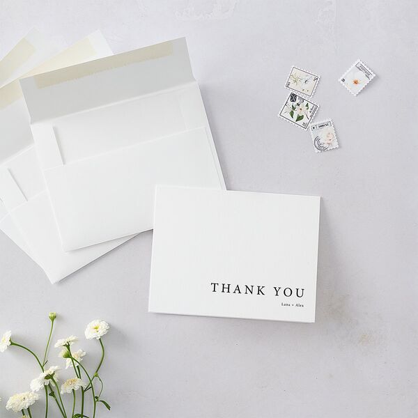 Natural Palette Thank You Cards Pure White