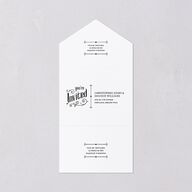 Western Gothic All-in-One Wedding Invitations Licorice Signature Light Both Recipient and Return Addresses No