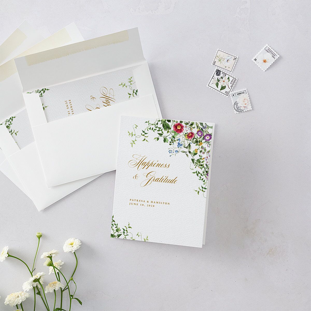 Opulent Garden Thank You Cards — view 2