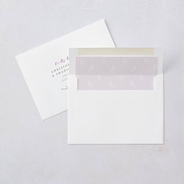 Elegant Farmhouse Lavender Wedding Invitations Ivory Signature Blank No Standard