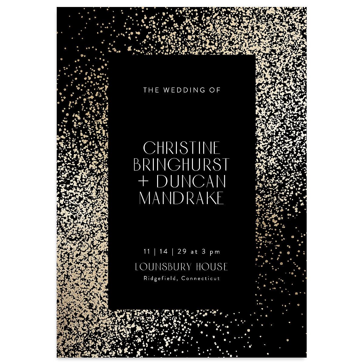 Shimmering Frame Wedding Invitations