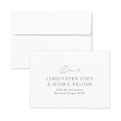 Bohemian Bouquet Response Card Envelopes White Sand Return Address Signature Standard