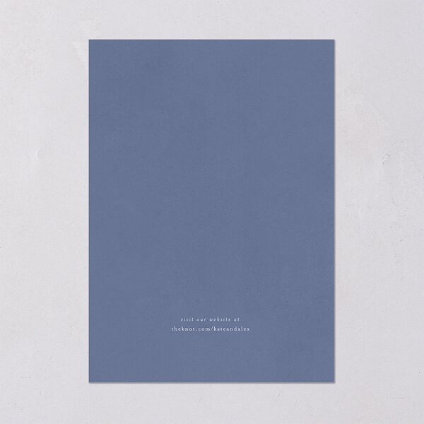 Romantic Branches Wedding Invitations Navy Signature Blank No Standard