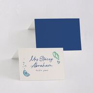 Nautical Border Place Cards French Blue Signature