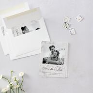 Formal Nautical Save the Date Petite Cards Midnight Signature smooth Blank No Standard