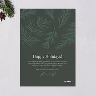 Our Merriest Year Baby Announcement Holiday Cards Hunter Green Signature Blank Standard Landscape