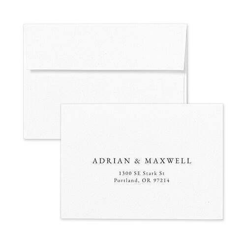 Elegant Ivy Wedding Response Card Standard Envelopes Rose Midnight Return Address Signature Standard