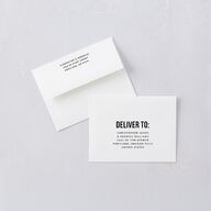 Bold Modern Announcement Save the Date Petite Card Envelopes White Pure White Both Recipient and Return Addresses Signature Standard