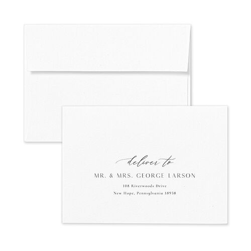 Botanical Lemon Wedding Response Card Standard Envelopes White Buttercup Return Address Signature Standard