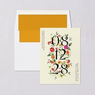 Ascending Garland Save The Date Cards Cream Signature smooth Blank No