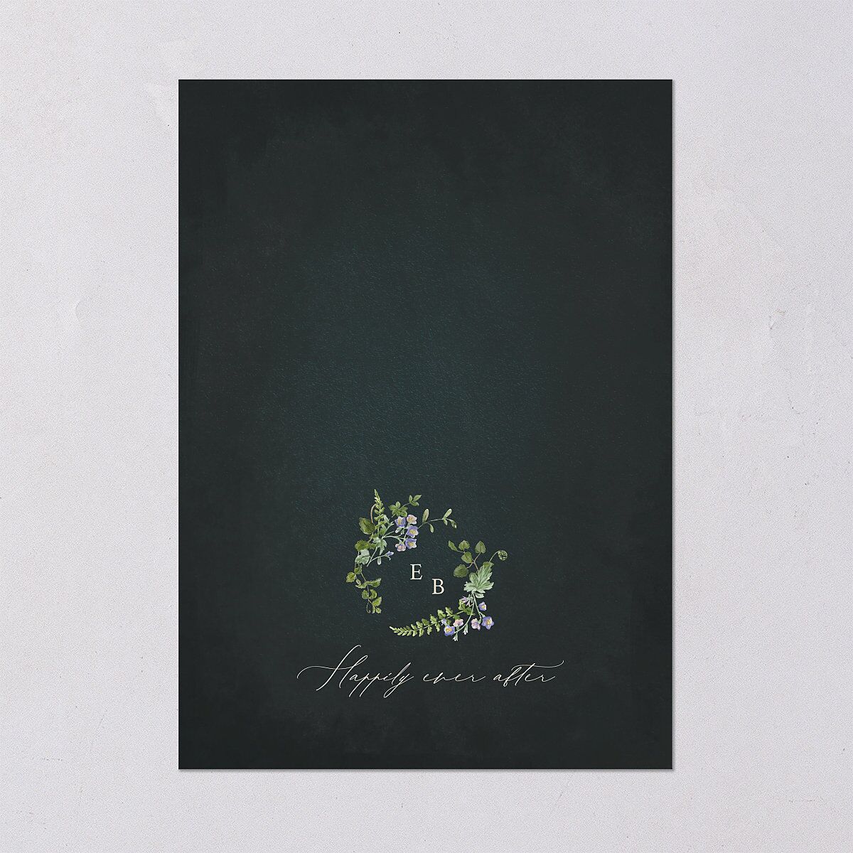 Mushroom Garden Fairytale Wedding Invitations Dark Green Signature Blank No Standard