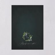 Mushroom Garden Fairytale Wedding Invitations Dark Green Signature Blank No Standard