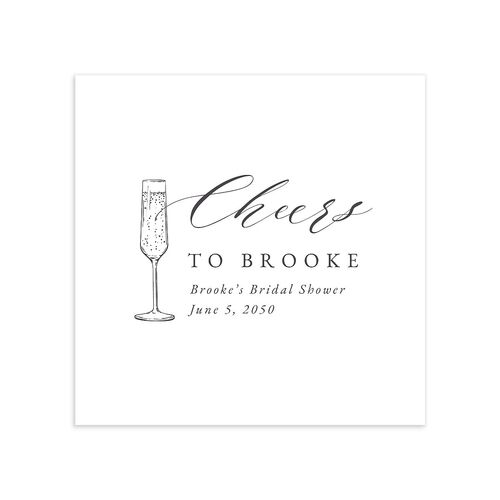 Elegant Hydrangea Bridal Shower Cocktail Napkins Off-White Napkin Uncoined