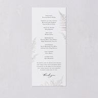 Woodsy Ferns Wedding Program Scottish Green Signature