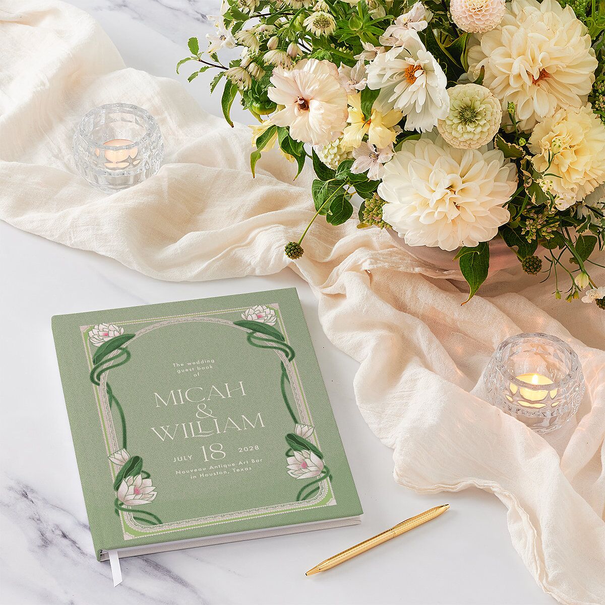 Twilight Pond Guest Books Eucalyptus