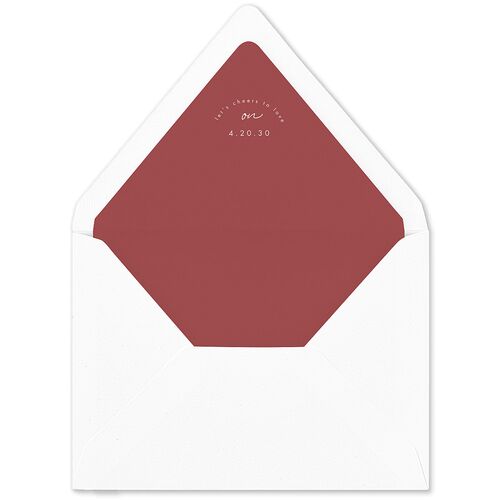 Arched Photo Euro Envelope Liners Merlot Luxe