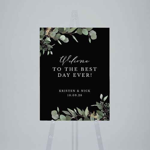 Eucalyptus Frame Standard Welcome Sign Medium Midnight Standard Outdoor Corrugated M Welcome