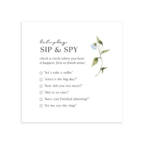 Pastel Garden Bridal Shower Cocktail Napkins Stream Napkin Uncoined