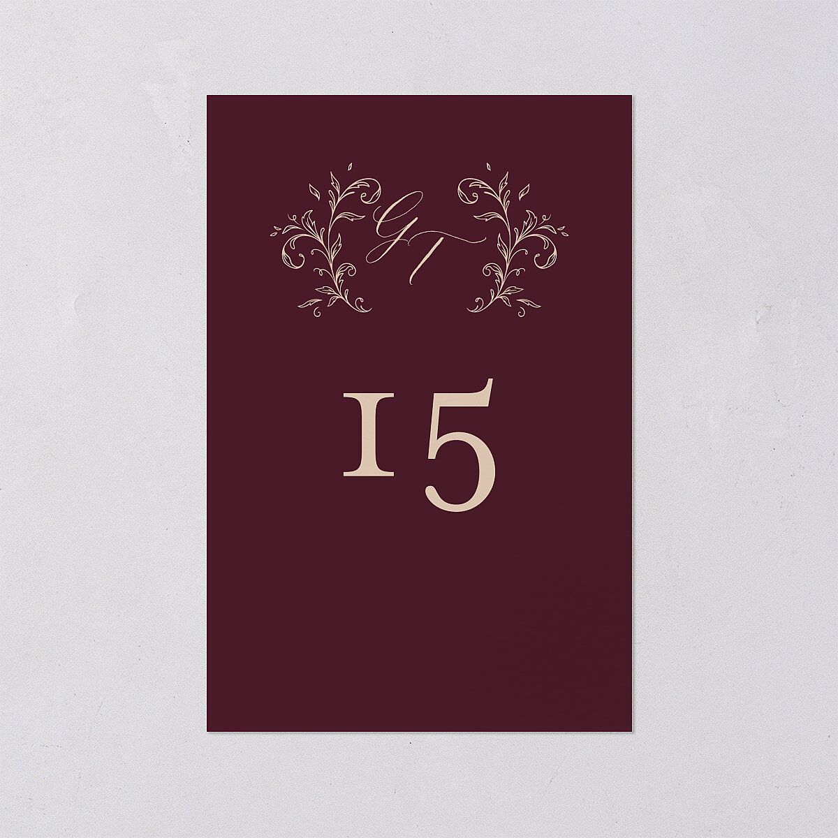 Dark Vintage Fantasy Table Numbers Merlot Signature