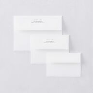 Muted Floral Thank You Card Envelopes White Standard Dusty Blue Both Recipient and Return Addresses Signature