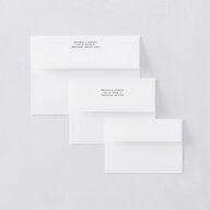 Elegant Swans Thank You Card Envelopes White Ivory Both Recipient and Return Addresses Signature Standard
