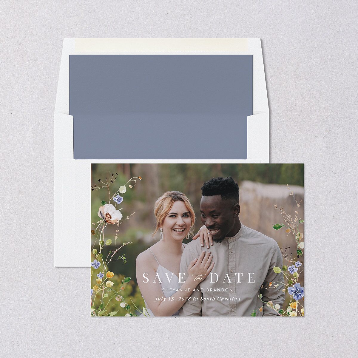 Wildflower Landscape Save the Date Cards — view 4