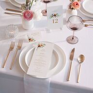 Wild Pansies Place Cards Rose Gold Signature
