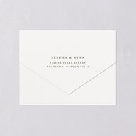 Elegant Garland Crest All-in-One Wedding Invitations Dark Camo Signature Light Both Recipient and Return Addresses No