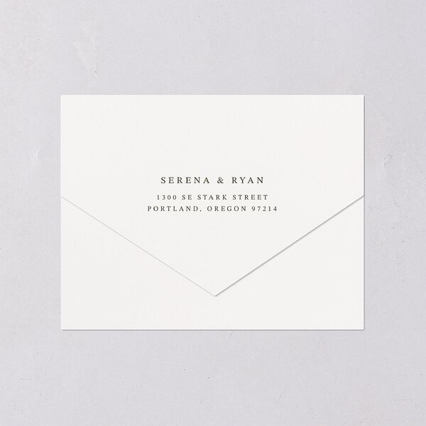 Elegant Garland Crest All-in-One Wedding Invitations Dark Camo Signature Light Both Recipient and Return Addresses No