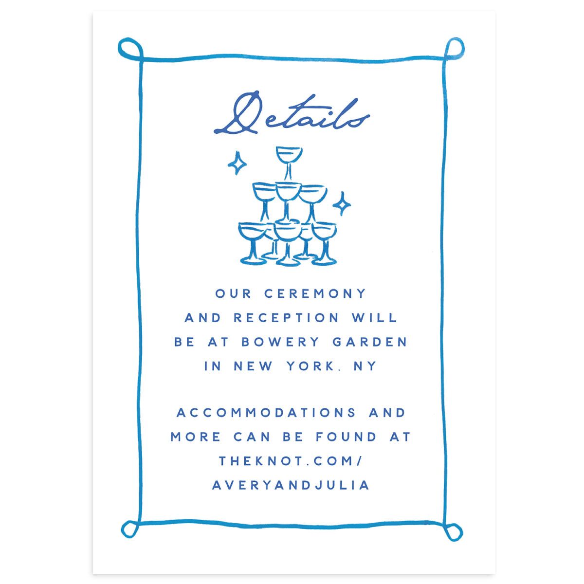Hand Drawn Cake Wedding Enclosure Cards