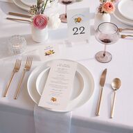 Botanical Citrus Garden Table Numbers Rose Gold Signature