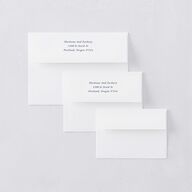 Jewish Chuppah Rehearsal Dinner Invitation Envelopes White Maritime Both Recipient and Return Addresses Signature Standard