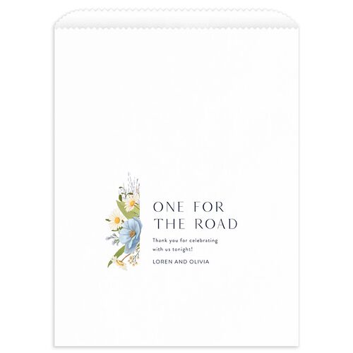 Sweet Sunflowers Favor Bags White Moody Blue Wax-Lined Food Safe Paper