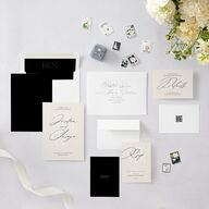 Overlay Wedding Invitations Champagne Signature Blank No Standard