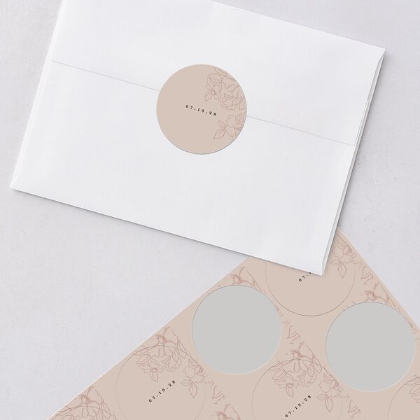 Gilded Florals Wedding Stickers Blossom Sticker