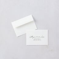 Black Tie Initial Wedding Response Cards Pure White Signature Standard