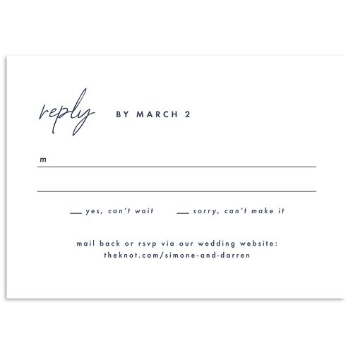 Arched Photo Wedding Response Cards Moody Blue Signature Standard
