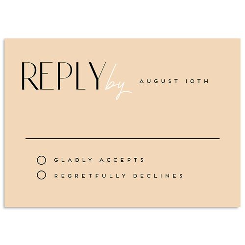 Headline Wedding Response Cards Licorice Signature Standard