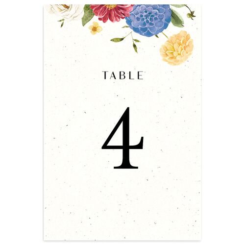 Blooming Dahlias Table Numbers Regency Blue Signature
