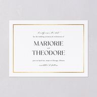 Joyful Union Foil Save The Date Cards Gold Pure White Signature smooth Blank No Standard