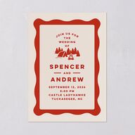 Adventure Icon Wedding Invitations Ruby Signature Blank No