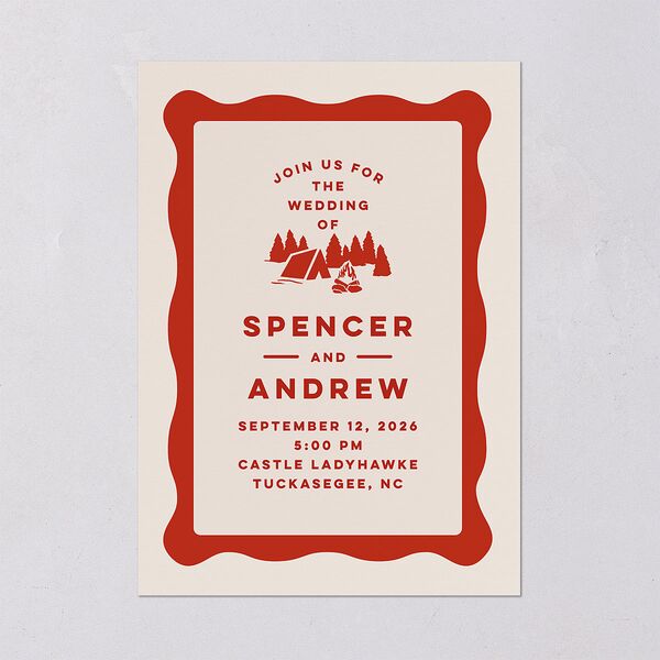 Adventure Icon Wedding Invitations Ruby Signature Blank No